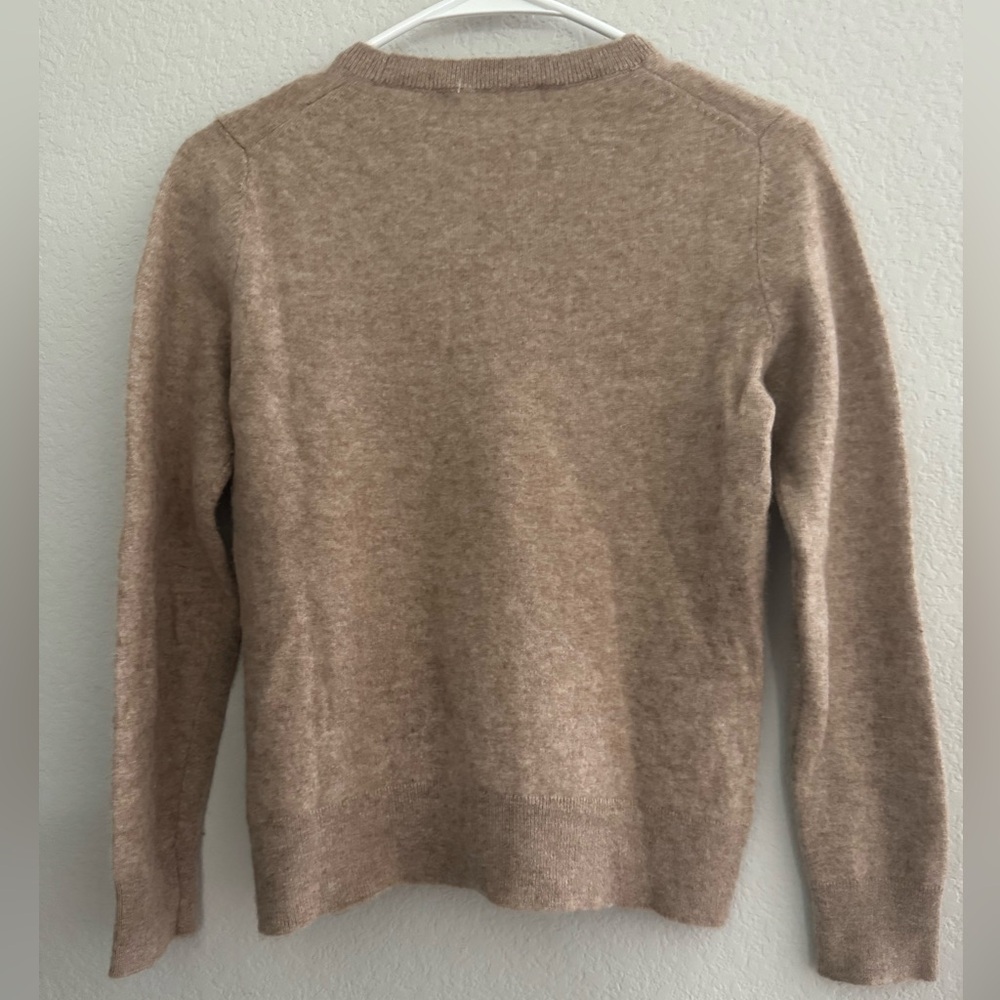 Quince | Small | tan Mongolian cashmere crew neck cashmere sweater - Picture 4 of 9